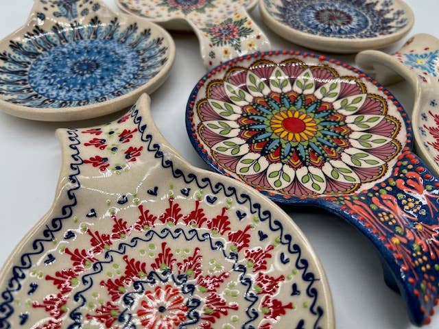 Porte-cuillères en céramique peints à la main- couleur assortis-de Turquie