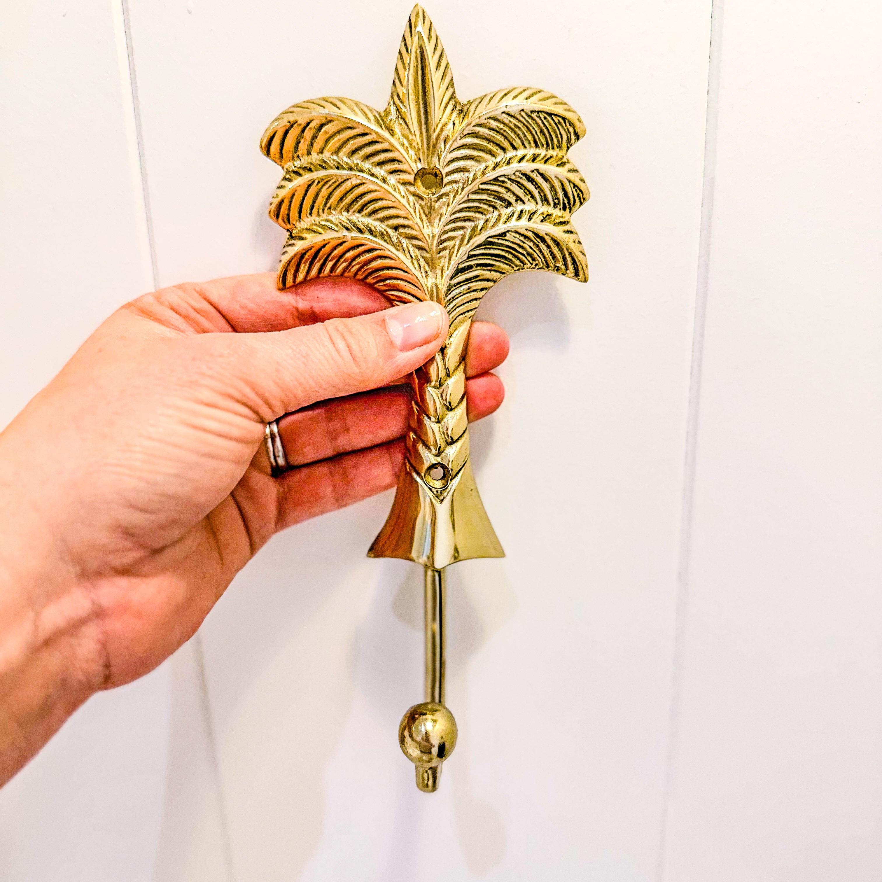 BALI Brass Hook Palm Tree