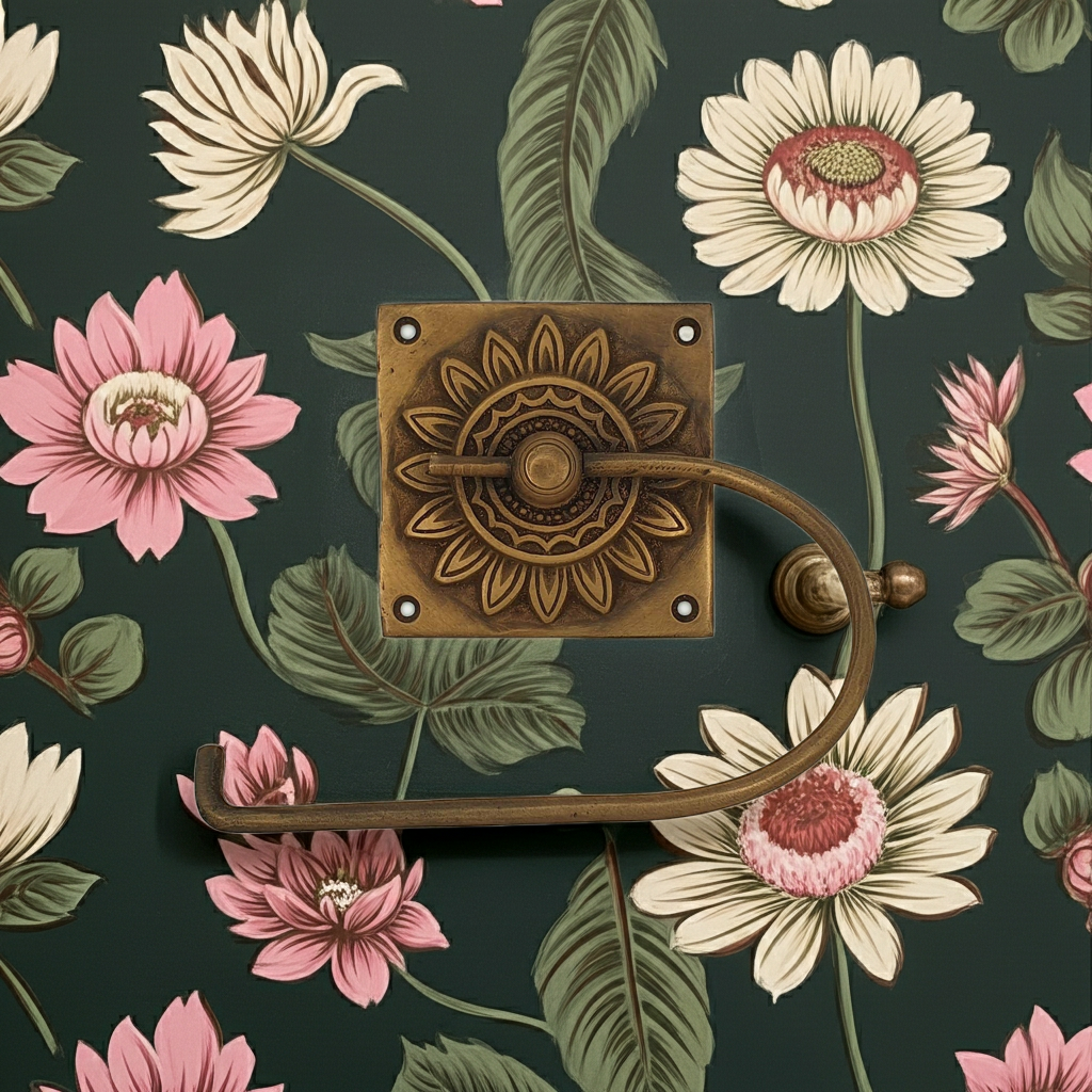 BALI Flower Toilet Roll Holder