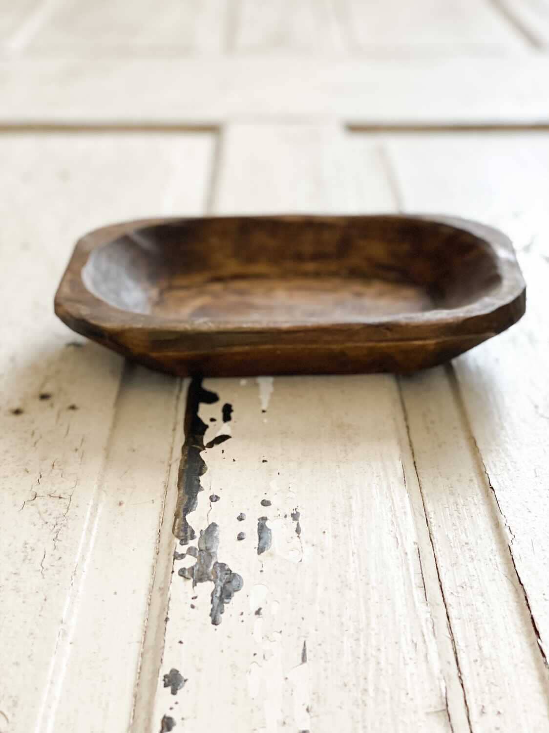 Mexico: Small wooden bowl, ready for candle, handmade, #A - 7.1