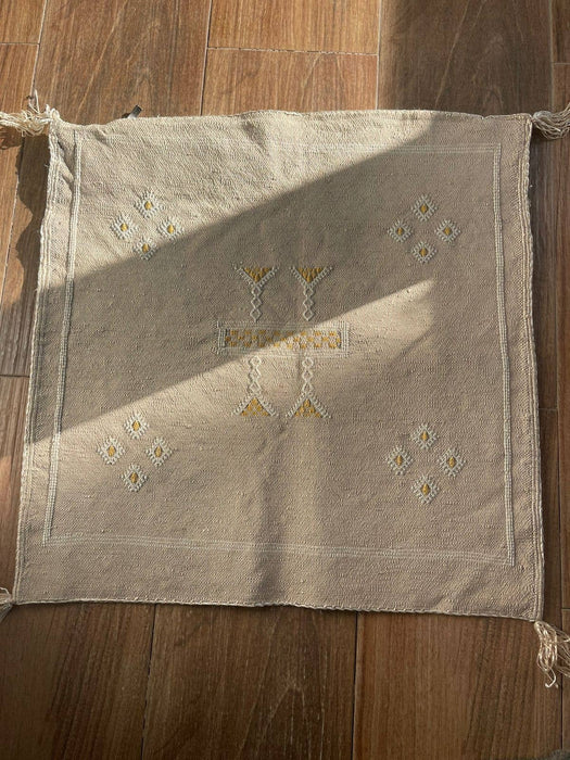 MOROCCO: Premium Square Grey Cactus Silk Cushion Cover