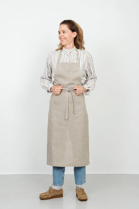Japan: Full apron in natural linen