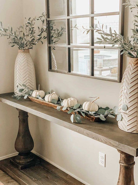 Mexico: Long bread bowl, candle ready, handmade #A - 7.5