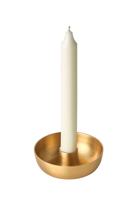 Japan: Brass candlestick
