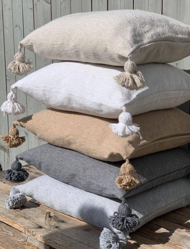 MOROCCO: Moroccan pillow cushion with tassel