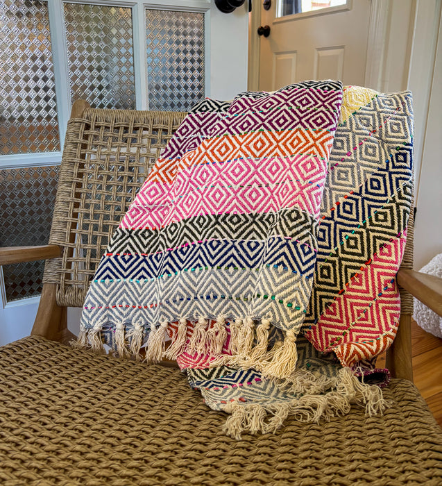 INDIA: Handwoven cotton throw