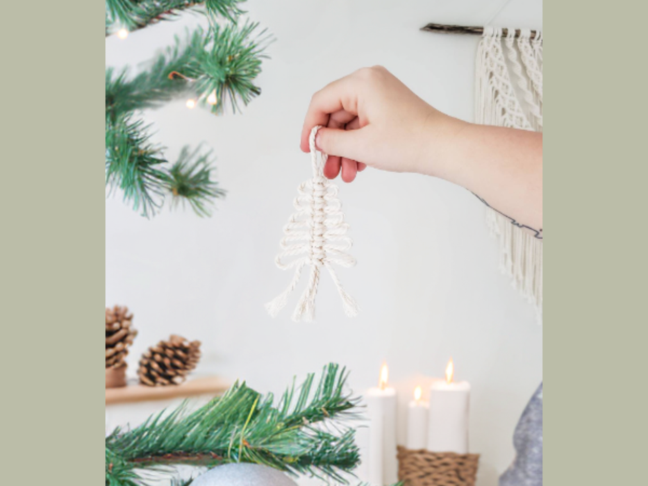 CANADA: Macrame Christmas Tree Ornament | Bohemian Decor