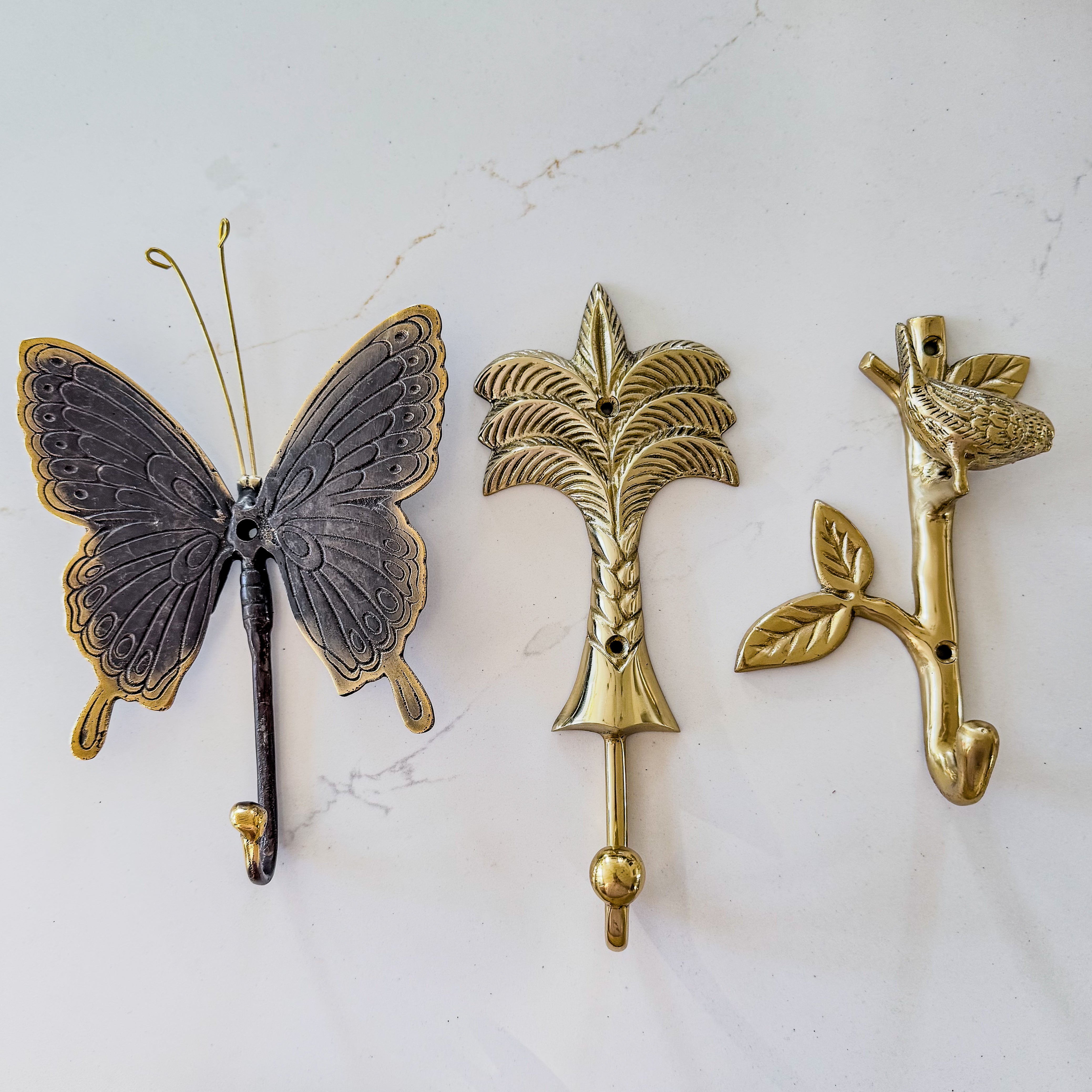 BALI Brass Hook Palm Tree