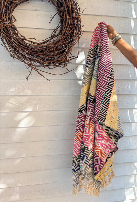 INDIA: Handwoven cotton throw