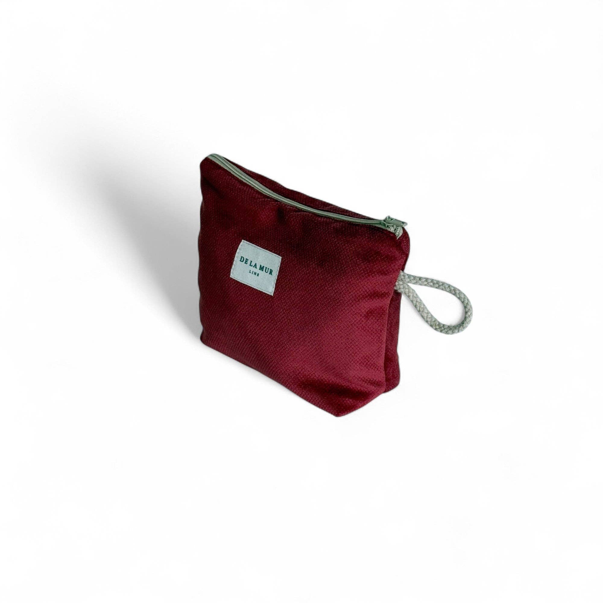 Petite trousse de maquillage – Velours bordeaux d’Espagne