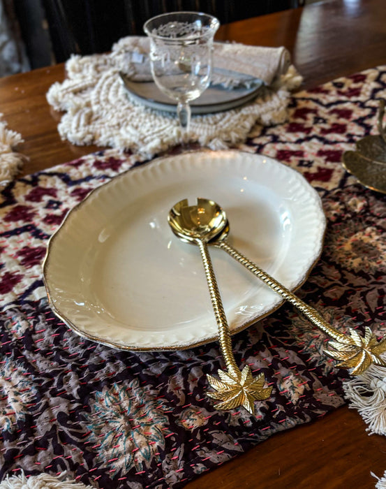 BALI Palm Tree Matte Cutlery Serving Spoon Set