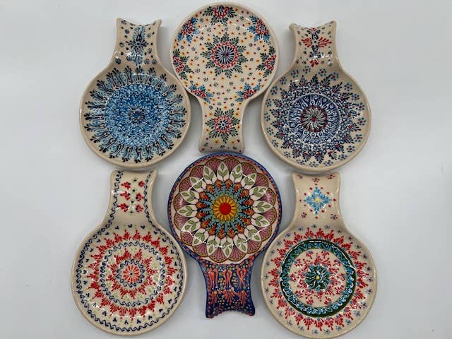Porte-cuillères en céramique peints à la main- couleur assortis-de Turquie