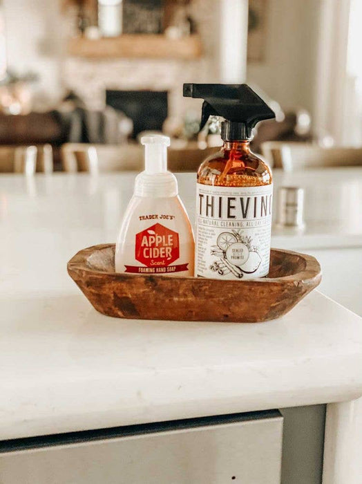 Mexico: Small wooden bowl, ready for candle, handmade, #A - 7.1