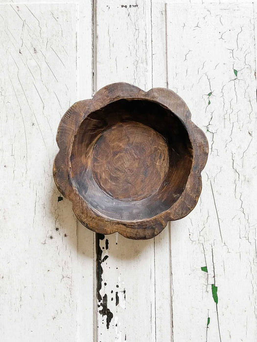Mexico: Natural Flower Pasta Bowl, Handmade Farmhouse Decor #B - 7.3