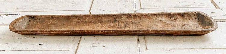 Mexico: Long bread bowl, candle ready, handmade #A - 7.5