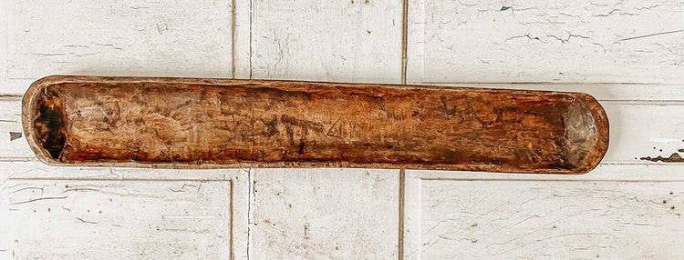 Mexico: Long bread bowl, candle ready, handmade #A - 7.5