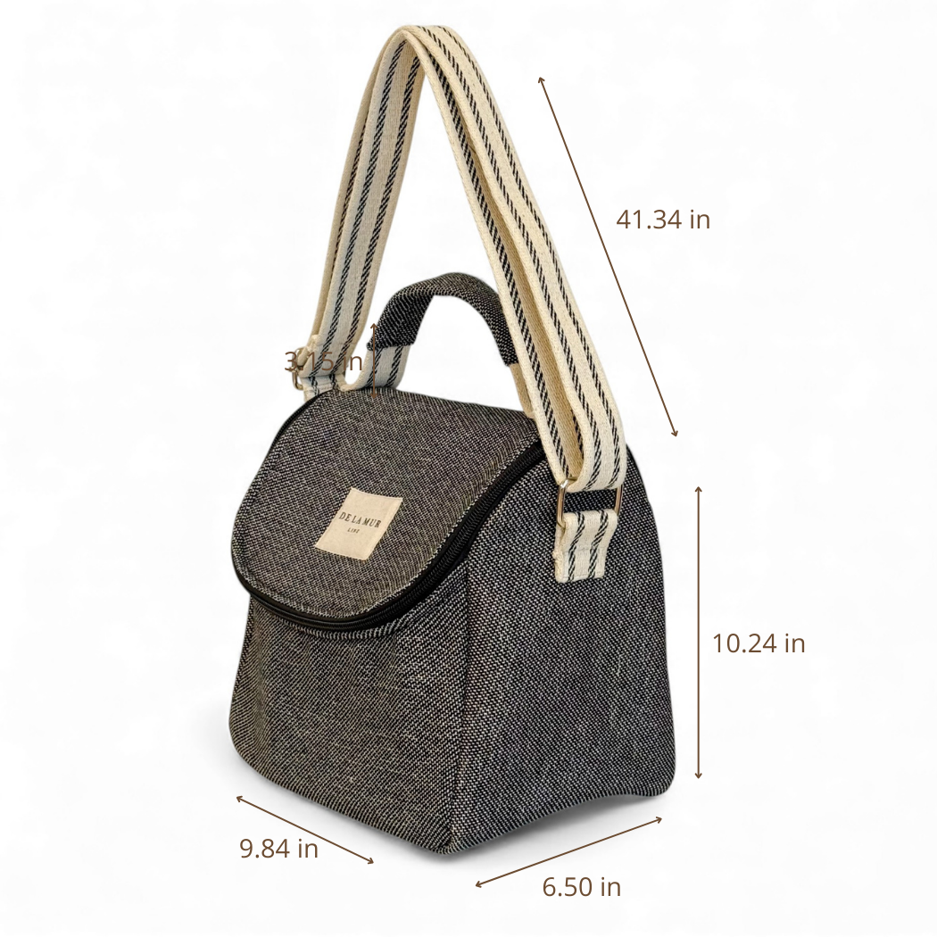 Sac isotherme jacquard bleu et crème- d’Espagne