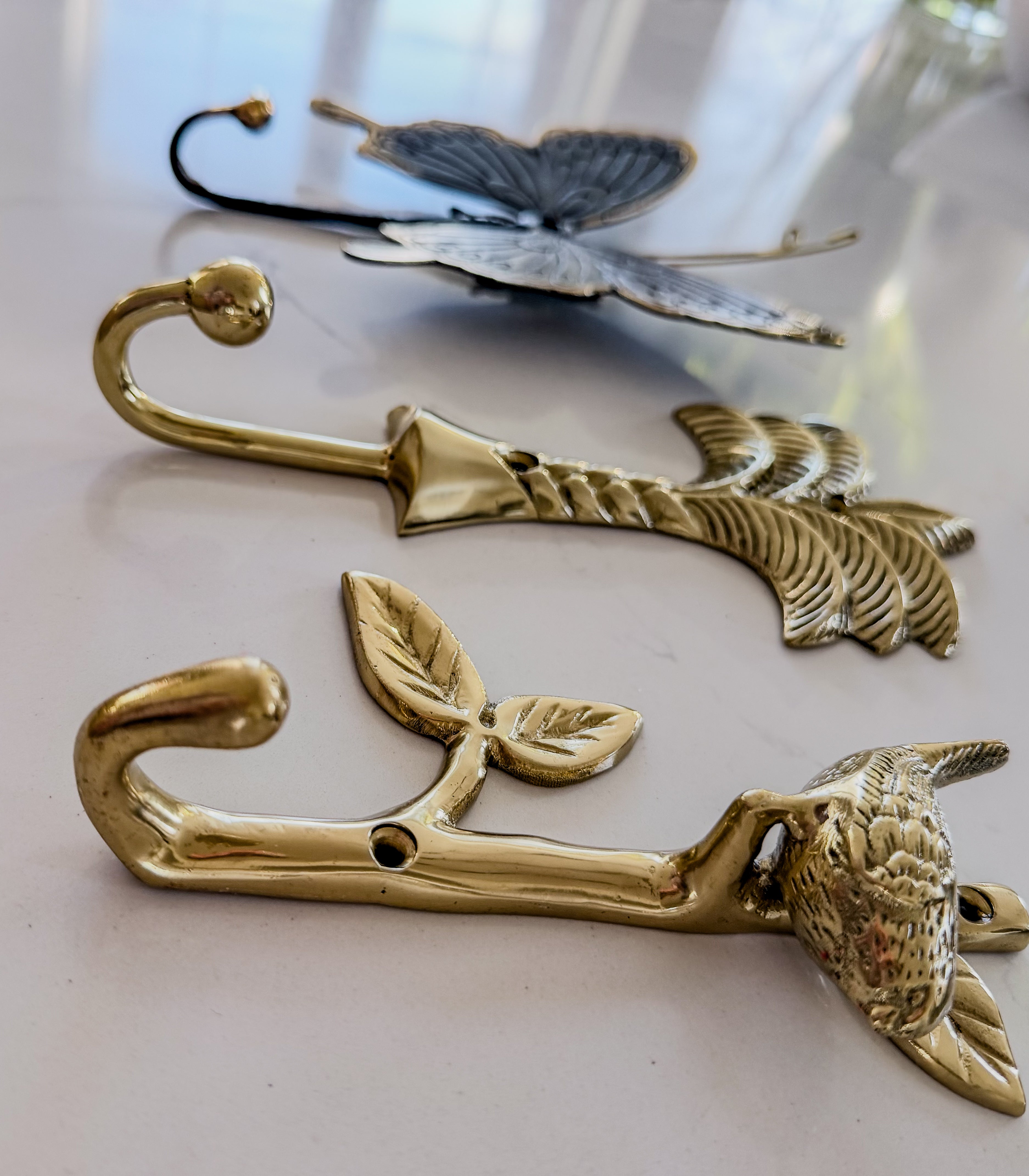 BALI Brass Hook Palm Tree
