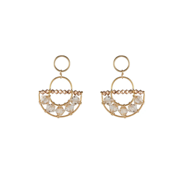Olakira half-moon earrings – HONEY/ROSE GOLD 
