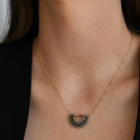 Olakira Half Moon Necklace – Shiny Graphite