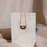 Olakira Half Moon Necklace – Shiny Graphite