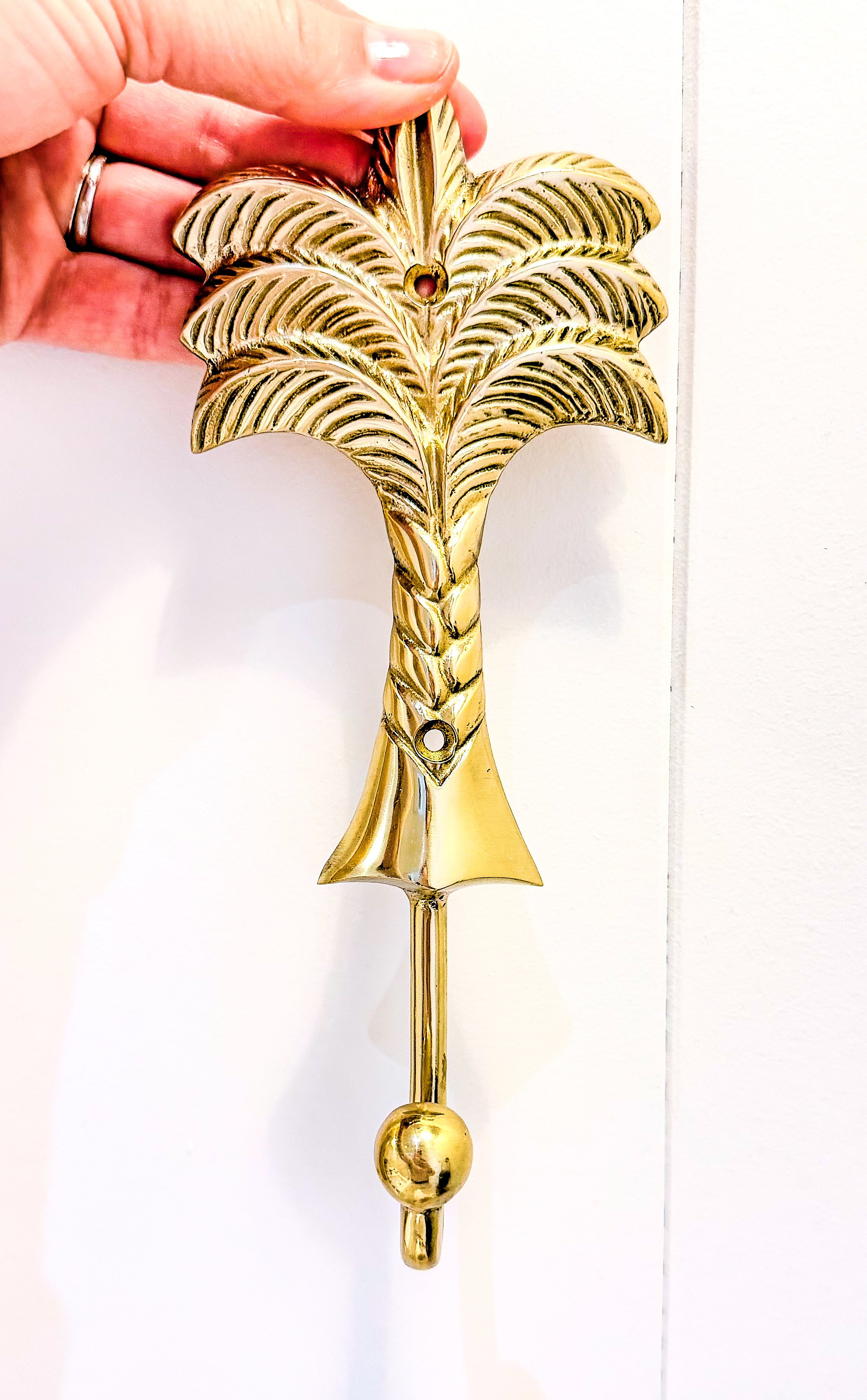 BALI Brass Hook Palm Tree