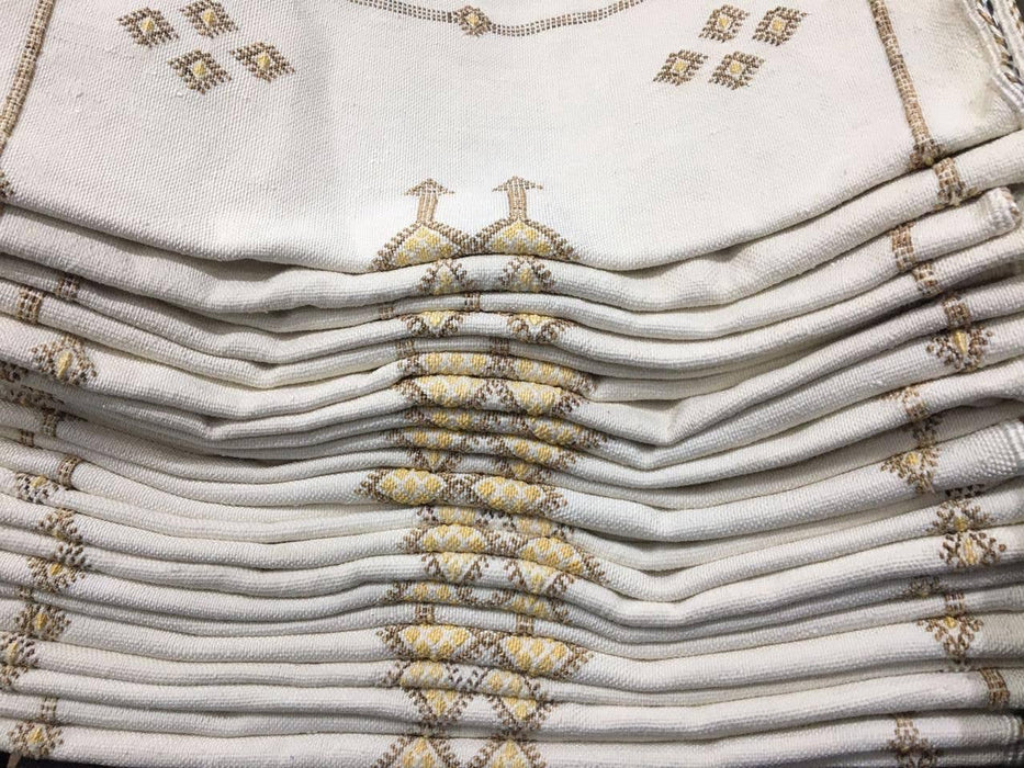 MOROCCO: OffWhite Premium Square Cactus Silk Cushion Cover