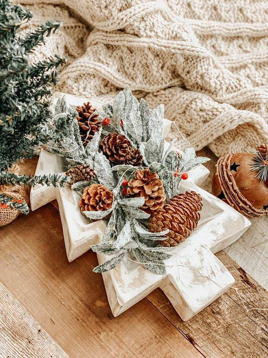 Mexico: Wooden bowl in the shape of a tree, pure white, handmade, #A