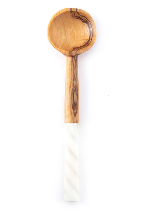KENYA: Wild olive teaspoon with spiral handle
