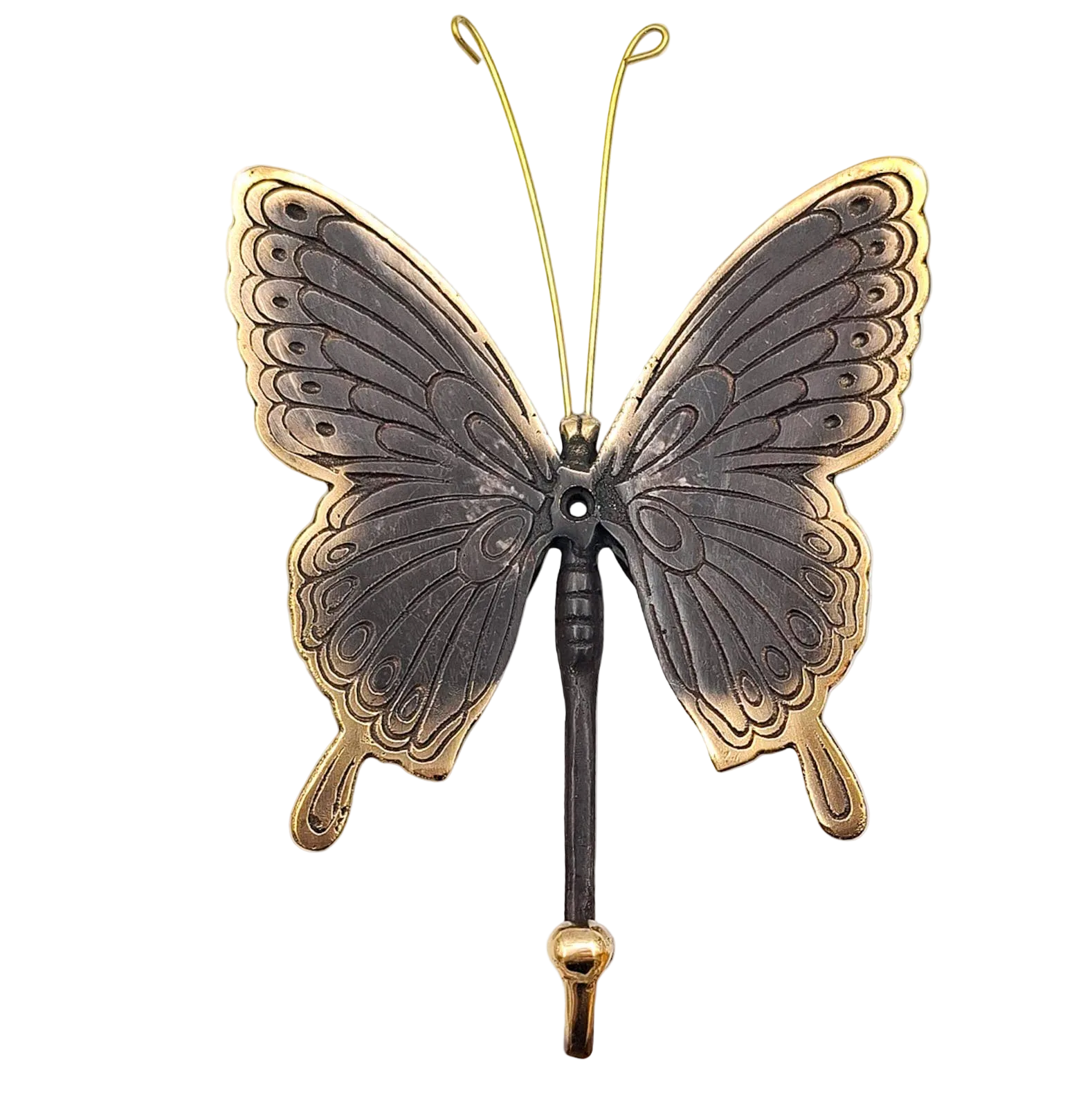 Brass Butterfly Antenna Hook L