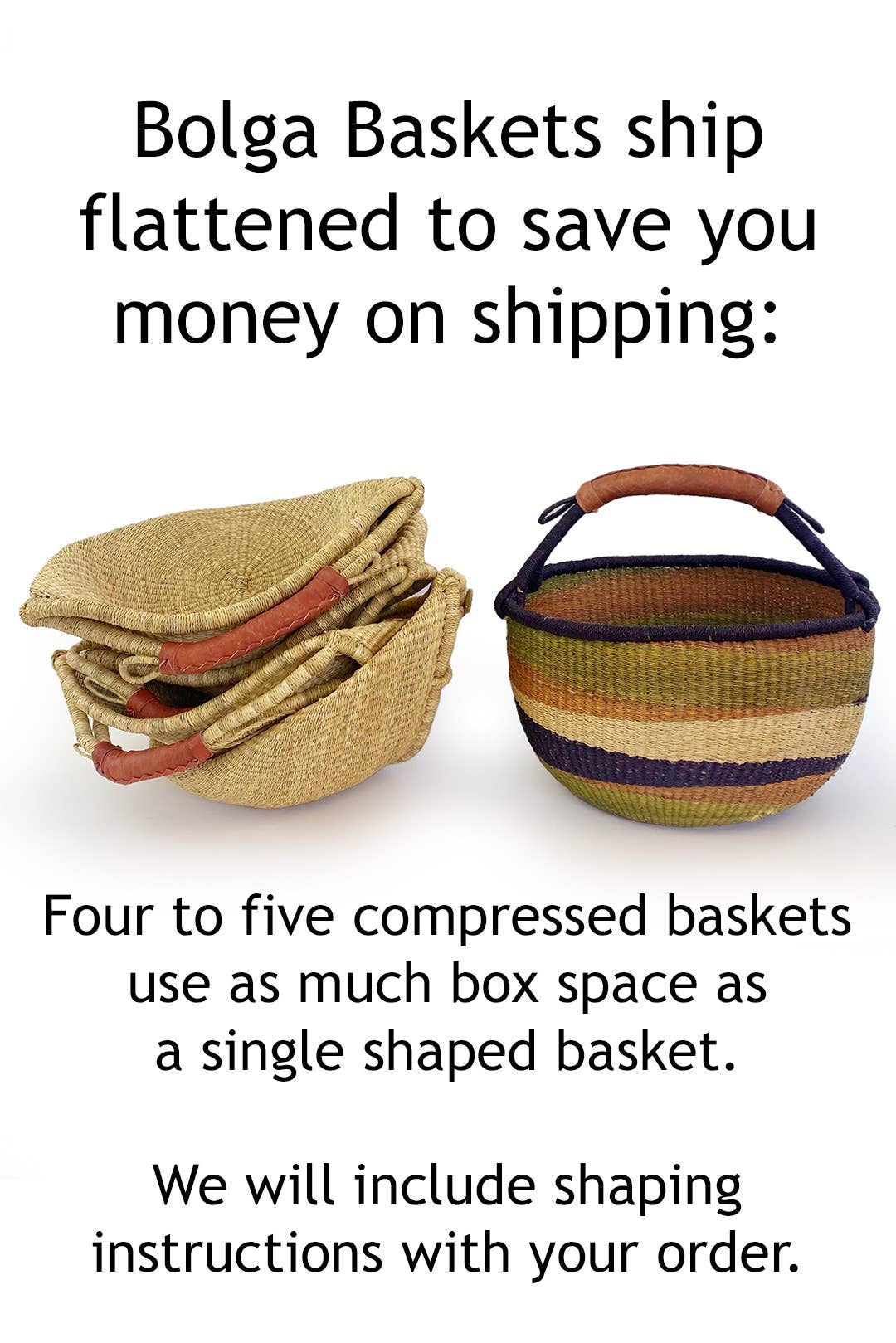 GHANA: Bolga basket in midnight blue and natural checks