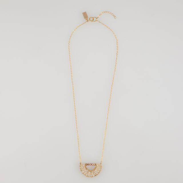 Olakira half-moon necklace - pink